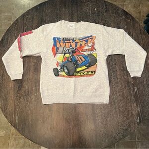 Vintage 1991 Devil's Bowl Racing Winter Nationals Dallas TX Sweatshirt Size M